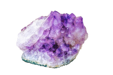 Isolated purple amethyst crystal stone