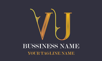 VU V Vu initial logo | initial based abstract modern minimal creative logo, vector template image. luxury logotype logo, real estate homie logo. typography logo. initials logo