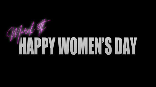 HAPPY WOMENS DAY TITLE WITH CINEMATIC ANIMATION