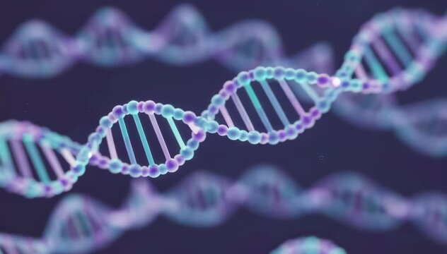 Illuminated Dna Double Helix Structures Motion