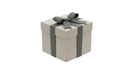 Obraz premium Gift Box with Ribbon and Bow Isolated on a Transparent Background PNG
