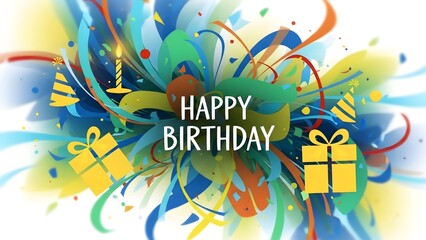colorful graphic design for a birthday greeting