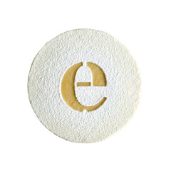 Alphabet Cookie 'e' - Powdered Sugar Stencil