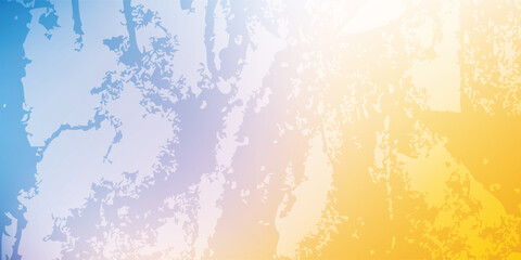 Obraz premium Abstract Gradient Background with Distressed Map Texture Blending Blue Purple and Warm Yellow Tones.