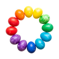 Rainbow Dyed Easter Eggs Ring - Festive Colors
