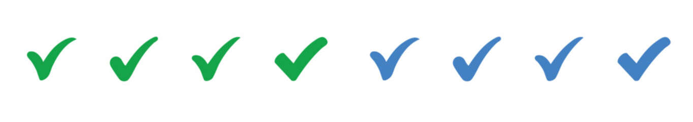 Checkmark Icon Vector Set - UI and App Interface Tick Symbol © Sudharsan