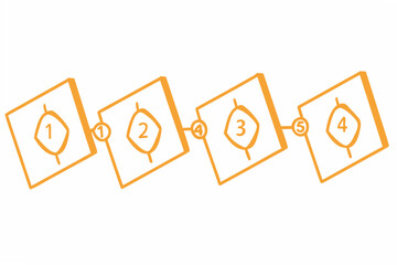 Flat Vector Step Process Infographic with Numbered Blocks &mdash; Clean Corporate Horizontal Design