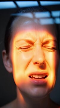 3D Medical Illustration of Sinusitis and Facial Pain