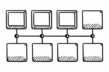 Flat Vector SWOT Matrix with Four Equal Quadrants &mdash; Clean Business Infographic Design