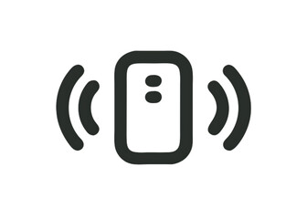 Vibrating smartphone icon isolated on white background