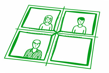 Flat Vector SWOT Matrix with Four Equal Quadrants &mdash; Clean Business Infographic Design