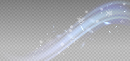 Sparse snowfall Christmas overlay. Subtle flying snow flakes and light dispersion on grey transparent background. Amusing winter silver snowflake overlay template. Astonishing vertical illustration.