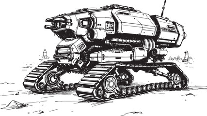 Futuristic all-terrain vehicle © Михаил Н