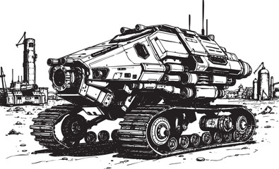 Futuristic all-terrain vehicle