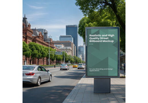 Street Billboard Mockup