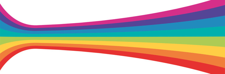 Colorful Curved Rainbow Lines Abstract Background Design