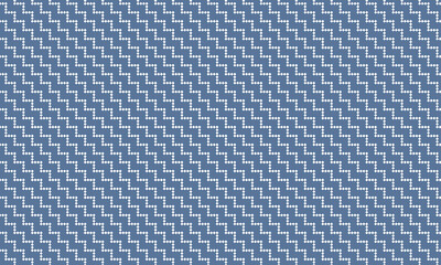 四角いブロックが斜めにジグザグした紺色のストライプ模様
