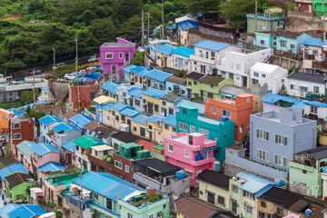  Busan, Korea - 02 Sep, 2025 - Colorful hillside houses of Gamcheon Culture Village in Busan, South Korea, vibrant urban landmark and popular travel destination for culture and art. © Saigonese