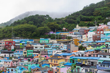  Busan, Korea - 02 Sep, 2025 - Colorful hillside houses of Gamcheon Culture Village in Busan, South Korea, vibrant urban landmark and popular travel destination for culture and art. © Saigonese