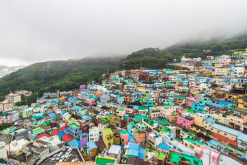  Busan, Korea - 02 Sep, 2025 - Colorful hillside houses of Gamcheon Culture Village in Busan, South Korea, vibrant urban landmark and popular travel destination for culture and art. © Saigonese
