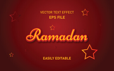 Ramadan text effect with star