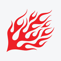 Classic Hot Rod Tribal Flames Vector Graphic