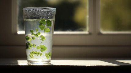 clear glass of maiwein