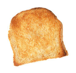 Slice of toasted bread isolated on white
