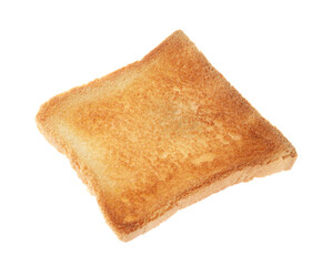 Slice of toasted bread isolated on white