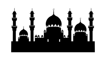 silhouette of a mosque