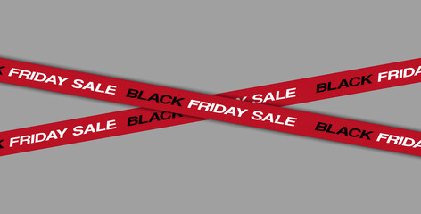 Black Friday Sale Ribbon Banner