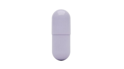 Light purple capsule pill isolated PNG on transparent background, medication for healthcare and pharmaceutical use