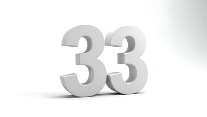 Fototapeta premium 33 Sculpture on White Background