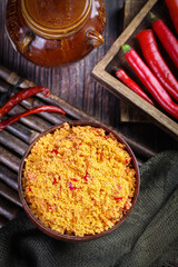 Homemade Chili Powder with Fresh Red Peppers and Traditional Paste