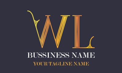 WL W wl initial logo | initial based abstract modern minimal creative logo, vector template image. luxury logotype logo, real estate homie logo. typography logo. initials logo