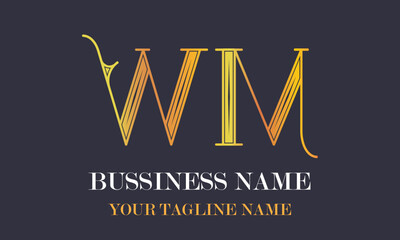 WM W wm initial logo | initial based abstract modern minimal creative logo, vector template image. luxury logotype logo, real estate homie logo. typography logo. initials logo