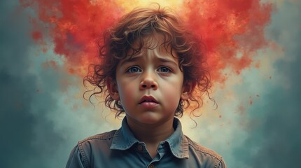 Emotional Turmoil of Divorce Court, a visual representation of a child's distress during custody battles, highlighting the importance of child advocacy and rights in parental separation