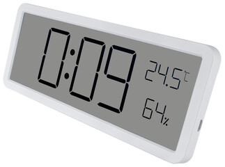Large digital clock with temperature sensor