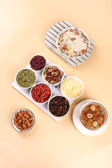 Healthy Instant Soup with Nuts, Seeds and Dried Fruits Ingredients