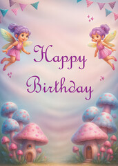 Birthday Invitation Design with Colorful Party Elements and Modern Layout