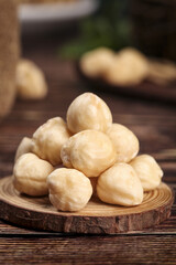 Roasted Cashew Nuts on Wood - Natural Healthy Snack Food