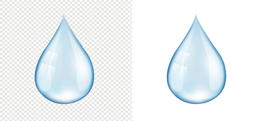 Water Drop Isolated Transparent And White Background