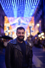 40 years old man in xmas night