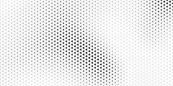 Geometric pattern based on triangles on a white background.Seamless in one direction.Short fade out.