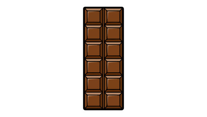 simple vector chocolate bar on white background
