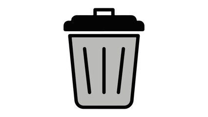 very simple trash icon vector illustration on white background