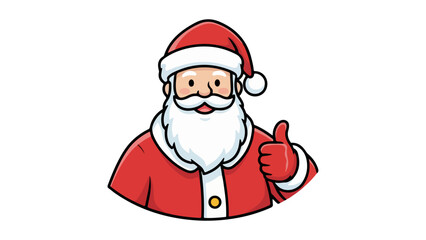 cute santa claus showing like with the hand vector illustration