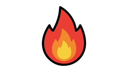 simple fire icon vector illustration