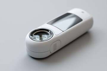 Portable handheld clinical diagnostic reader with circular optical sensor and glass interface