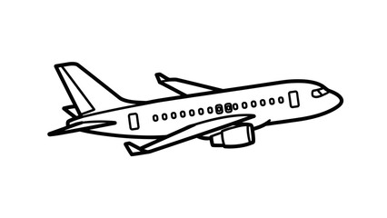 Illustration of a Modern Commercial Airplane in Flight